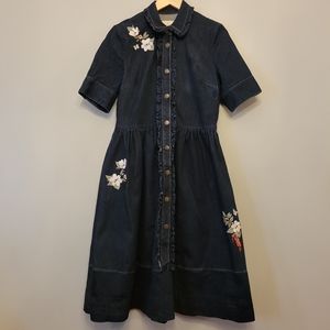 Kate Spade Navy Denim Shirtdress, Size 10
